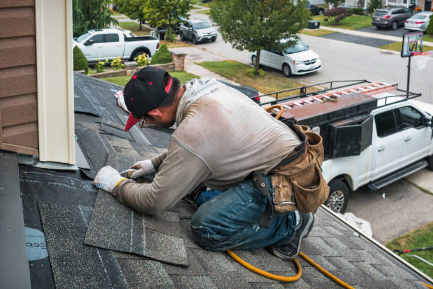 Professional Roofing technician working in Pisgah Forest, NC